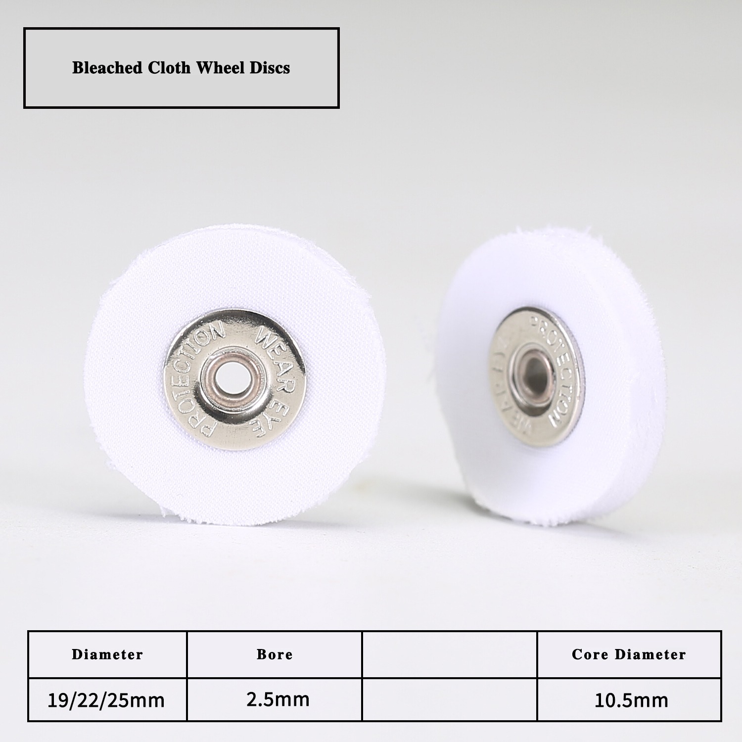 Bleached Cotton Cloth Ø19-25mm Disc Brush - Image 2