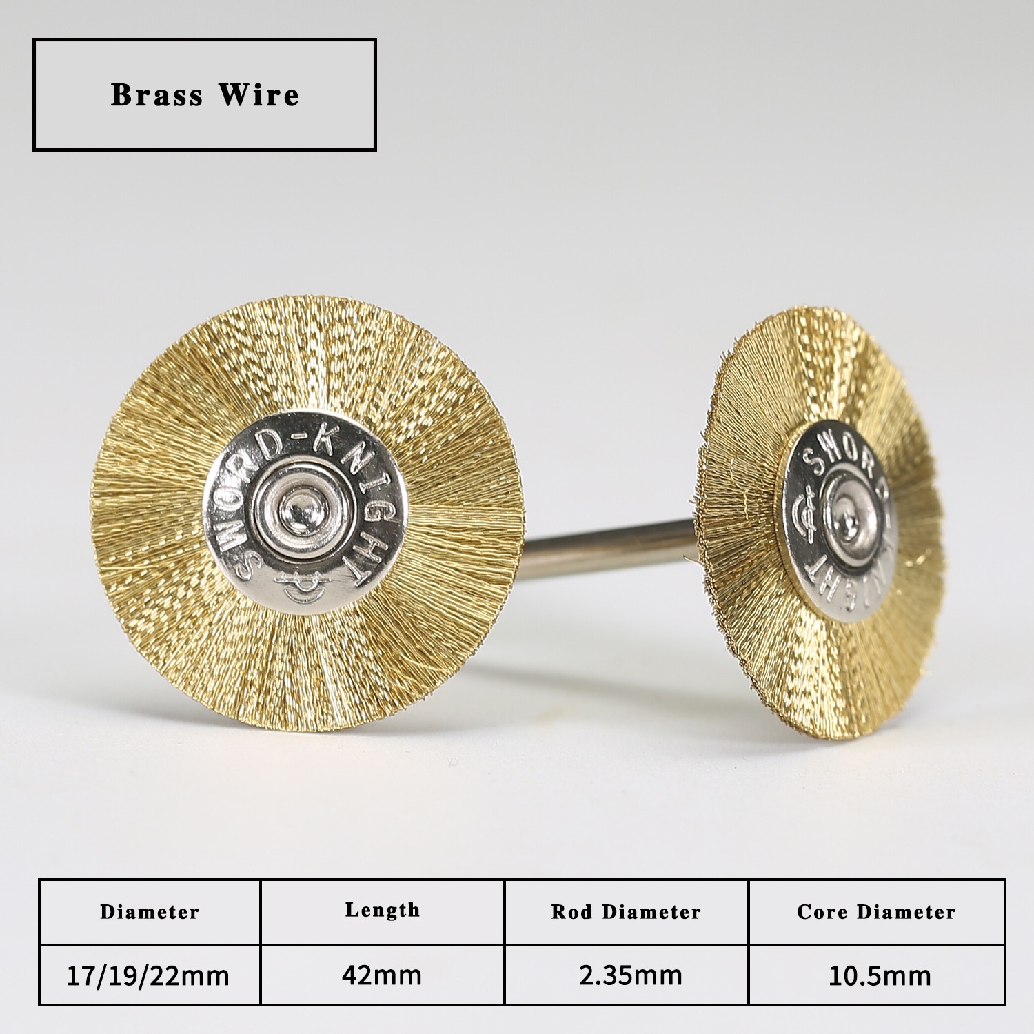 Brass Wire Pen Brush Ø17-22mm × 42mm - Image 2