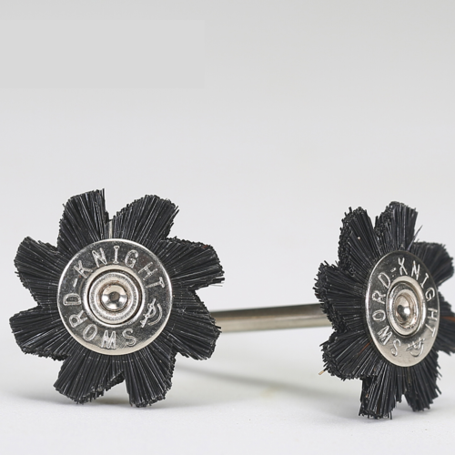 Octagonal Black Pig Bristle Pen Brush Ø17-22mm × 42mm