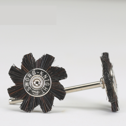 Octagonal Black-Grey Wool Pen Brush Ø17-22mm × 42mm
