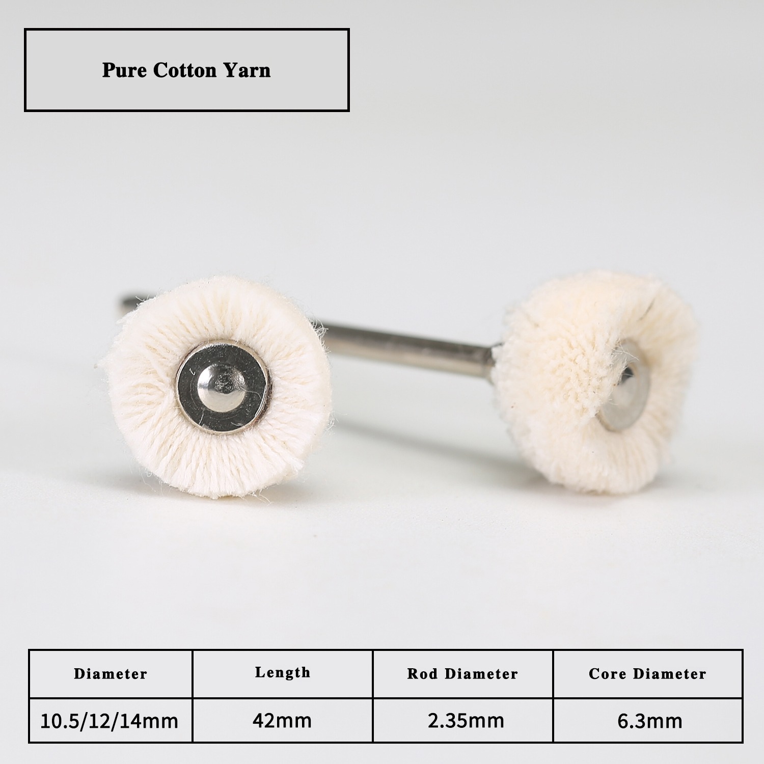 Pure Cotton Yarn Pen Brush Ø10.5-14mm × 42mm - Image 2