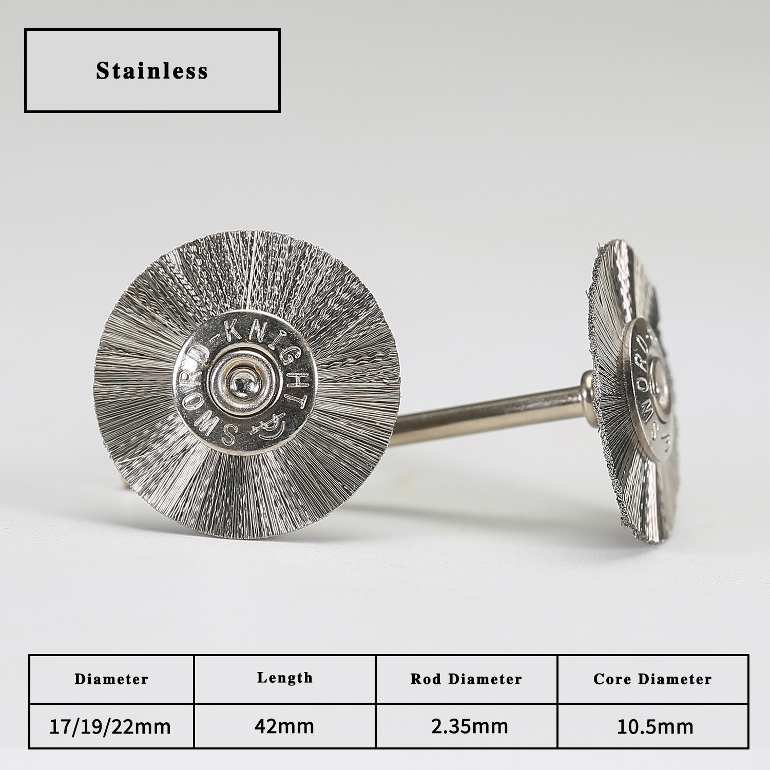Stainless Steel Pen Brush Ø17-22mm × 42mm - Image 2