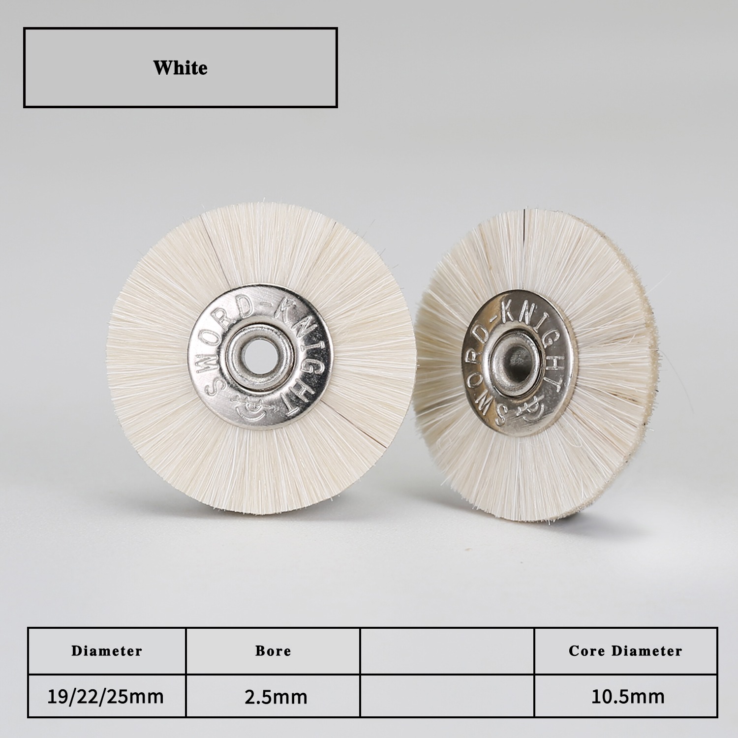 White Wool Ø17-22mm Buffing Wheel - Image 2