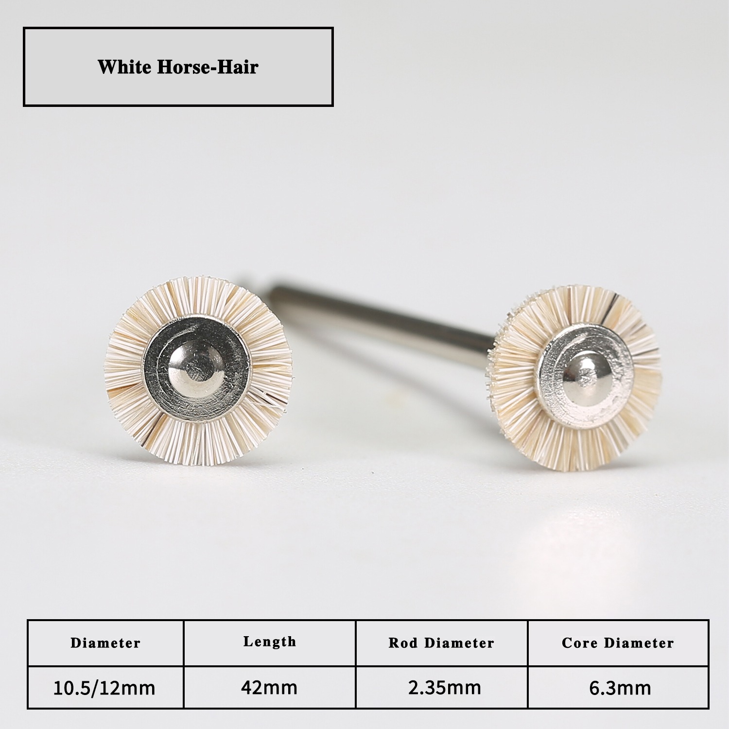 White Horse Hair Pen Brush Ø10.5-12mm × 42mm - Image 2