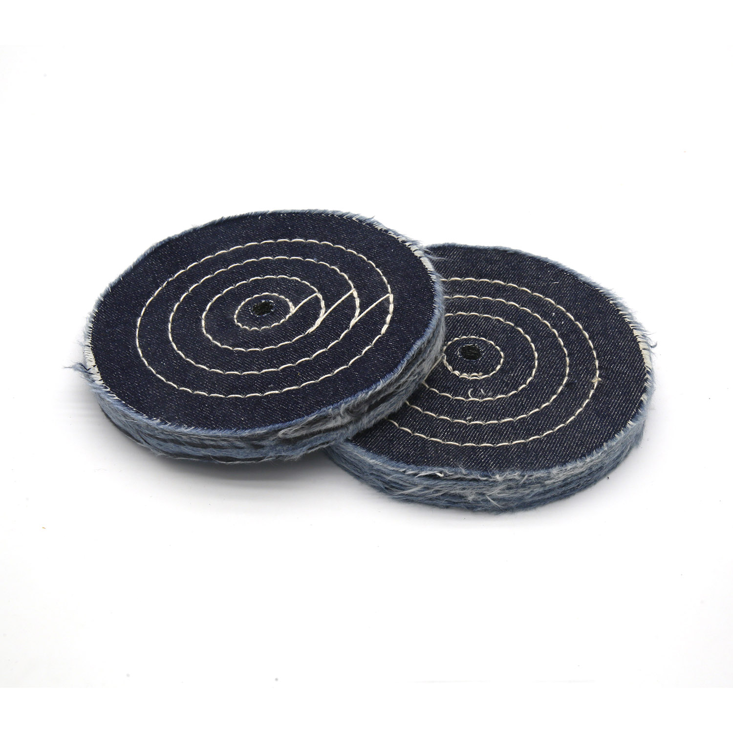 Indigo Denim Buffing Wheel Spiral-Sewn