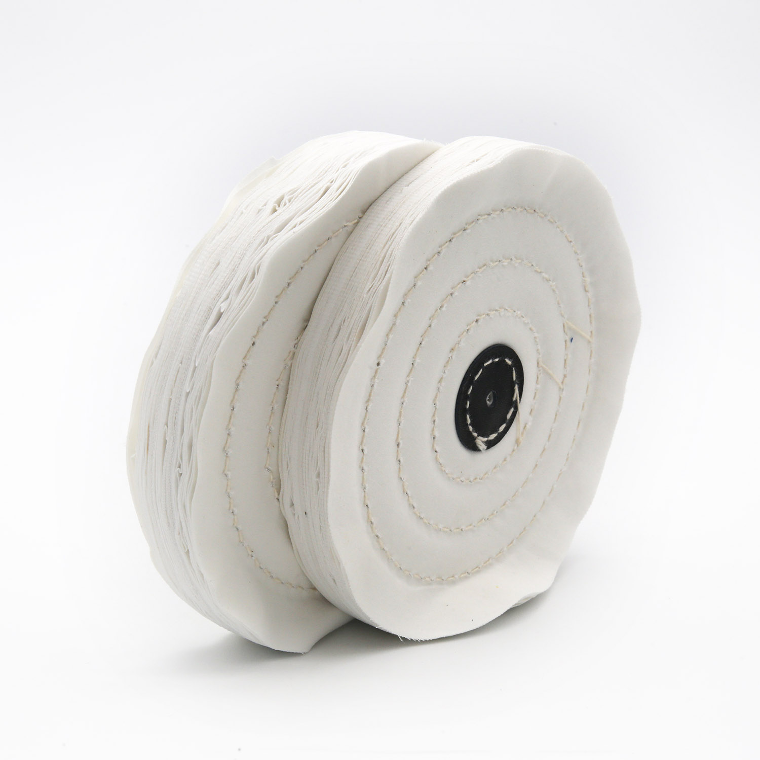 White Loose Cotton Buffing Wheel 6"x50Ply Ø150mm×12mm Wavy Edge