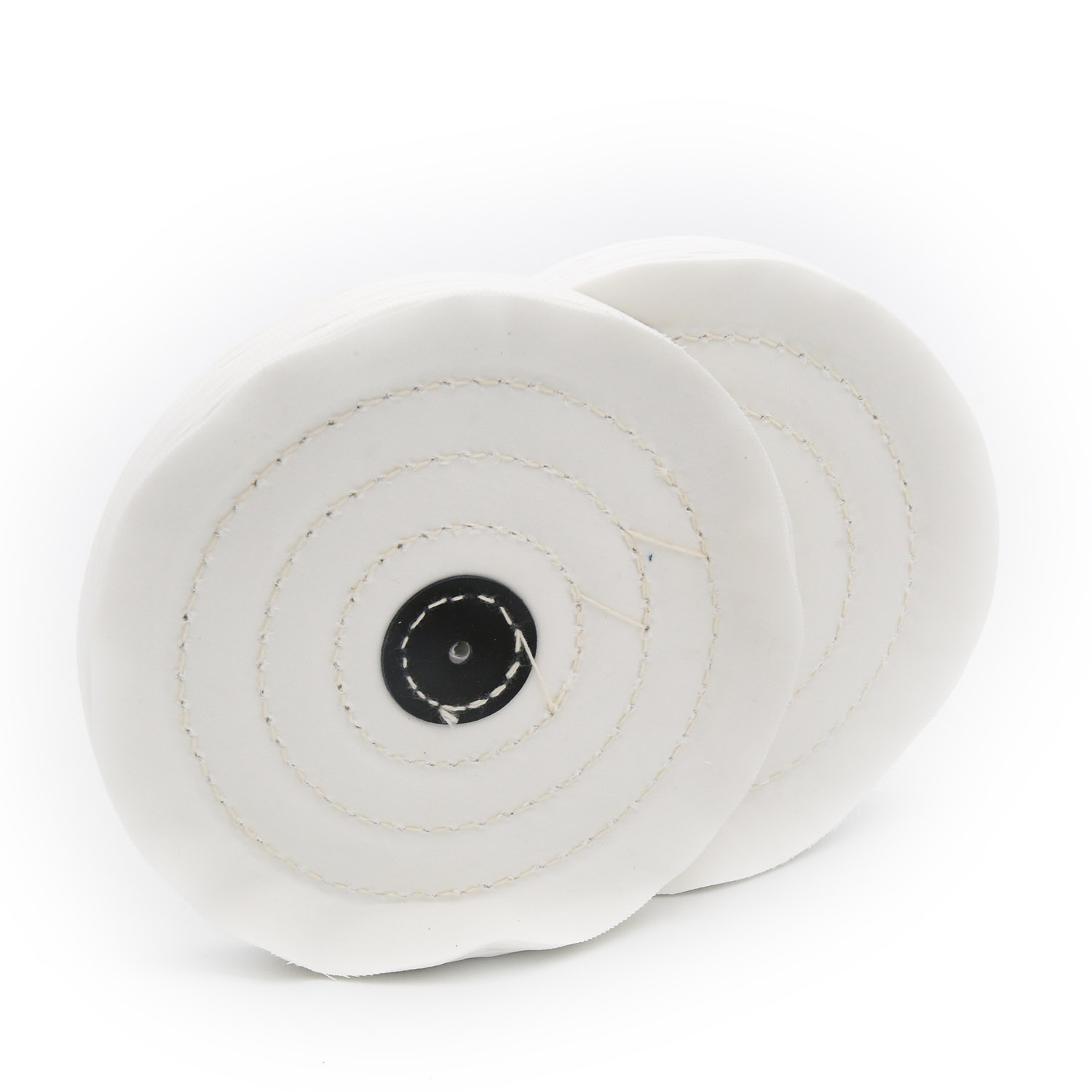 White Loose Cotton Buffing Wheel 6"x50Ply Ø150mm×12mm Wavy Edge