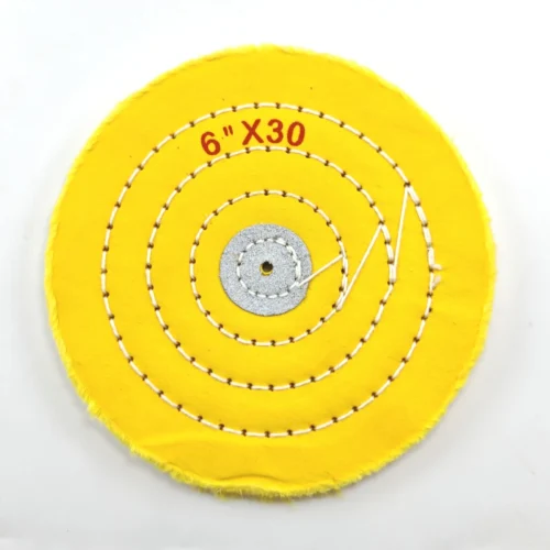 Yellow Cotton Buffing Wheel Size Assortment
